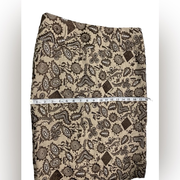 Dizzy Lizzy Heavily Embroidered linen cotton Skirt beige browns  size 4 - Picture 13 of 16